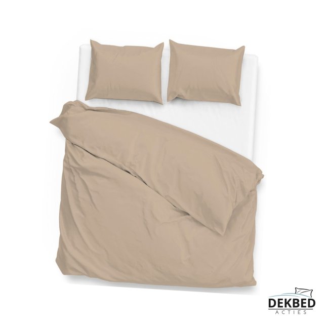 Dekbedovertrek beige zand