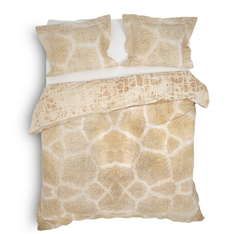 2 persoons dekbedovertrek 200x200/220 katoen 2 kanten Giraffe huid print