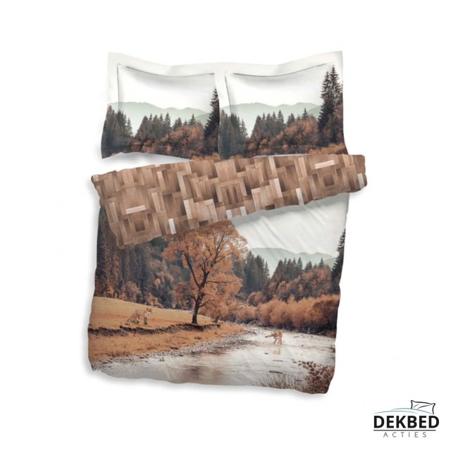 Dekbedovertrek rivier landschap