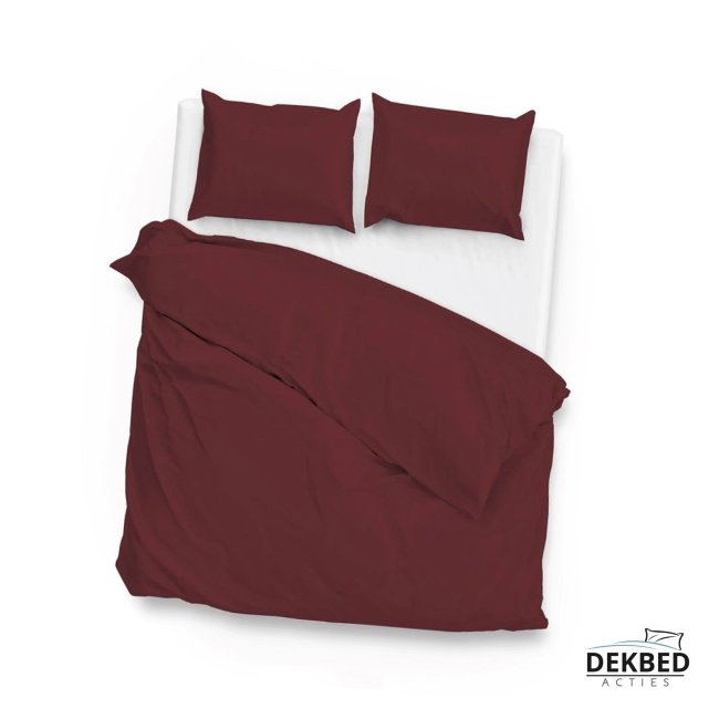 Dekbedovertrek bordeaux rood